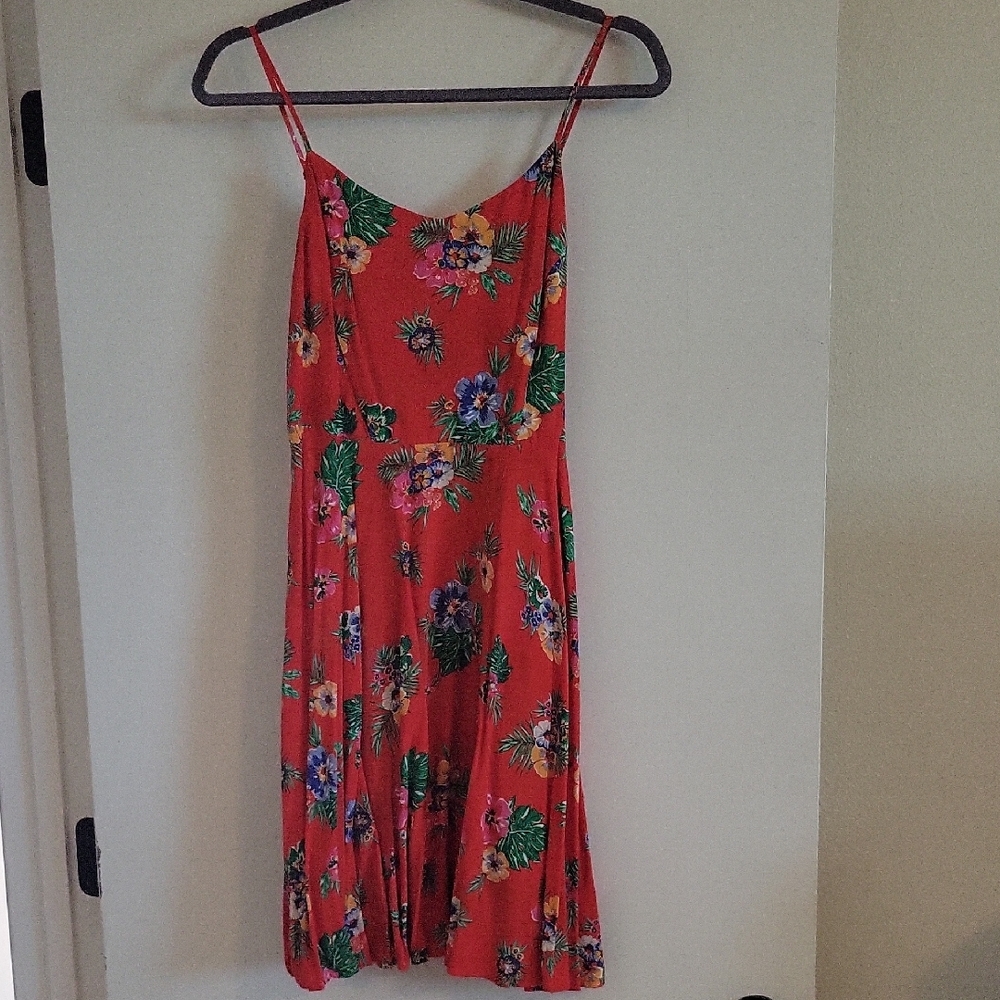 Old Navy Floral Red Dress Size S